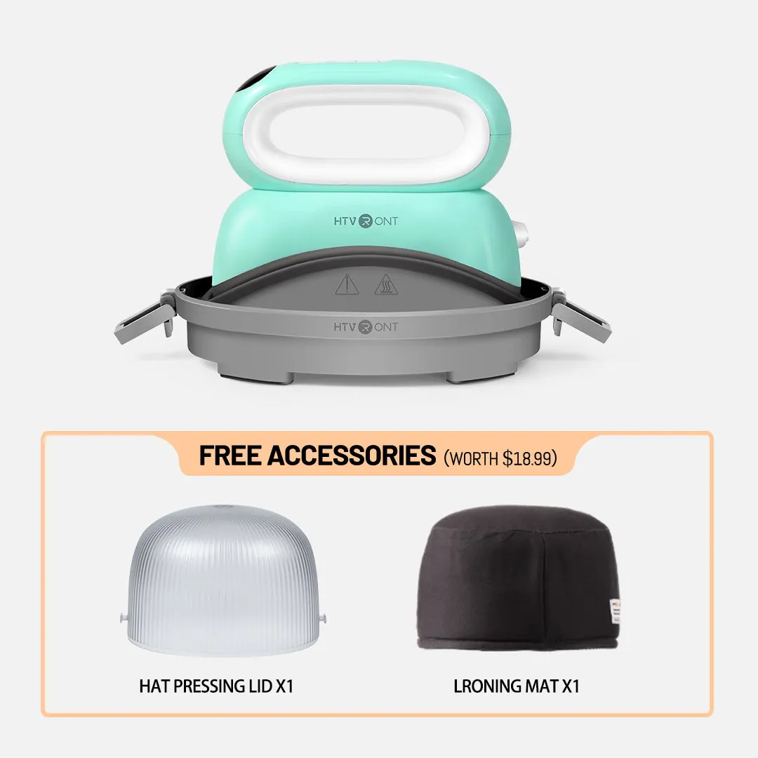 [All in Bundle]HTVRONT Hat Heat Press Machine All-in Bundle(Baseball Cap Blank*6 100pcs HTV&Sublimation Materials&Tools ≥185＄)