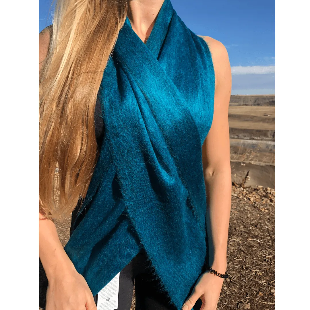 Aqua Marine Alpaca Scarf