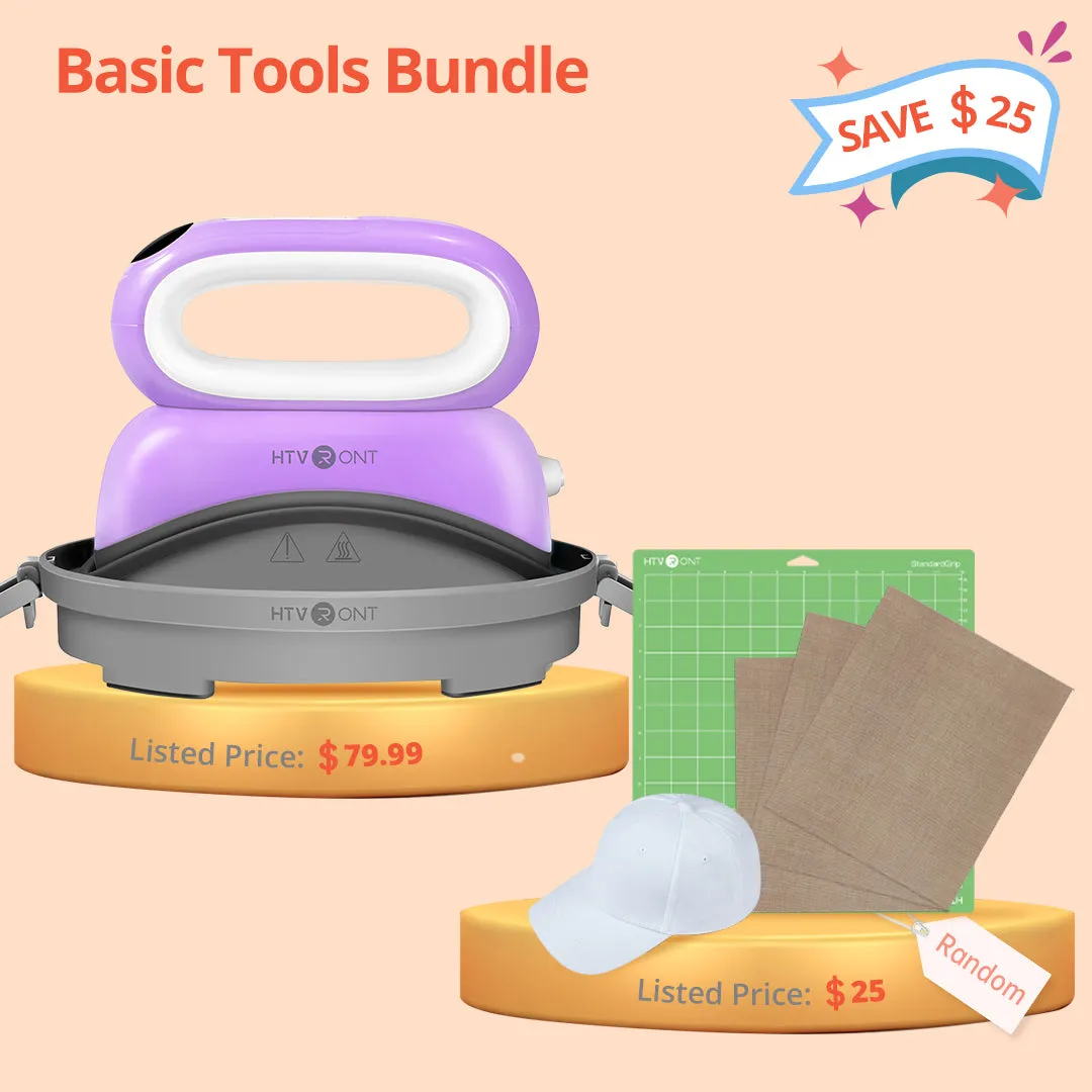 [Basic Tools Bundle]Hat Heat Press Machine Tools Bundle(Baseball Cap Blank PTFE Teflon Sheet*3 cutting mat≥25＄)