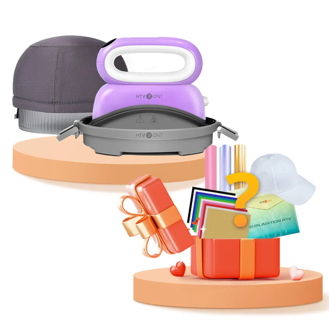 【BF Deals】HTVRONT Hat Heat Press Machine With Luckybox For Free,for trucker hat&cap