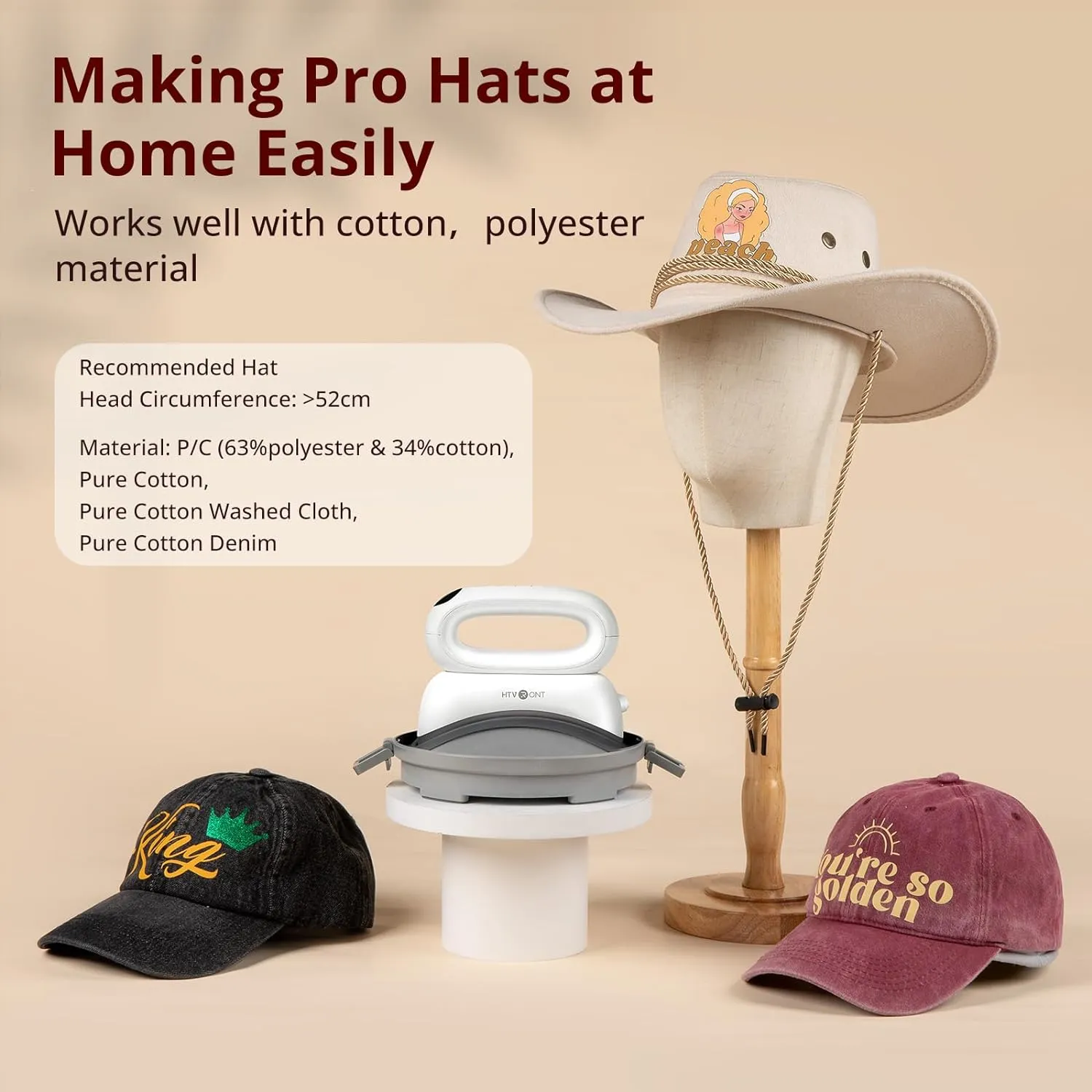 【BF Deals】HTVRONT Hat Heat Press Machine With Luckybox For Free,for trucker hat&cap