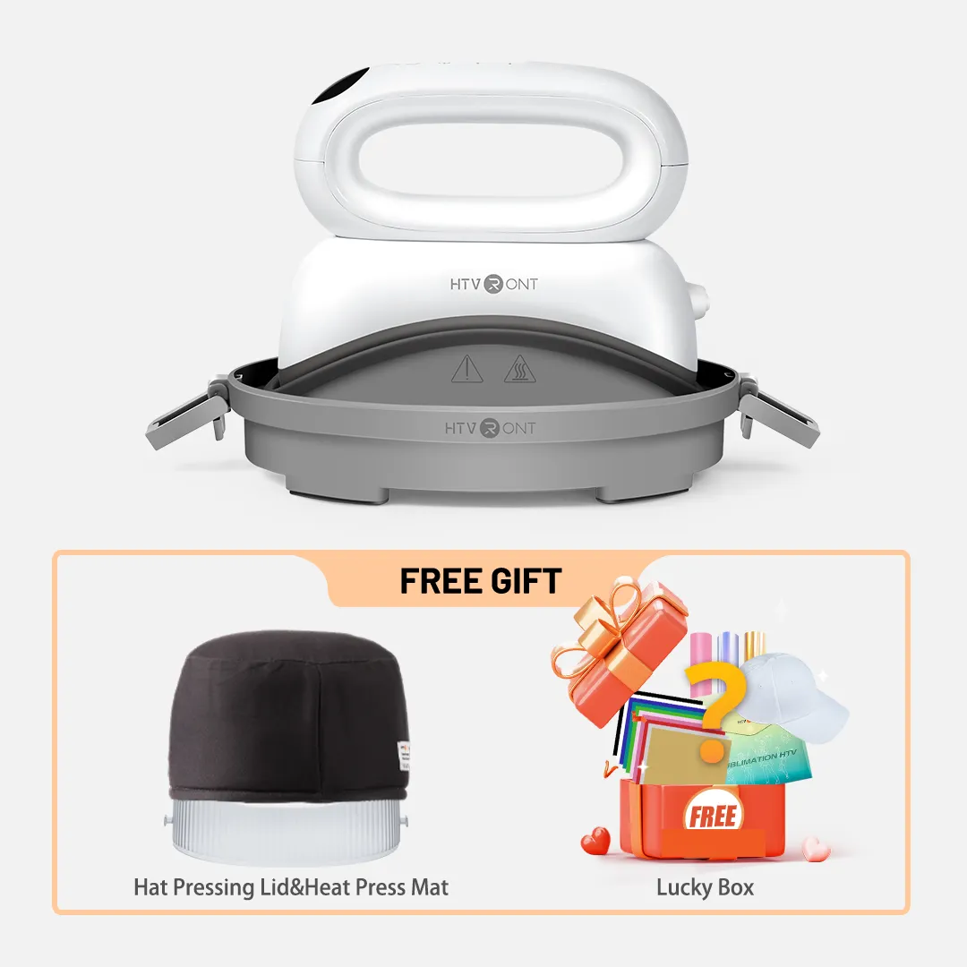 【BF Deals】HTVRONT Hat Heat Press Machine With Luckybox For Free,for trucker hat&cap