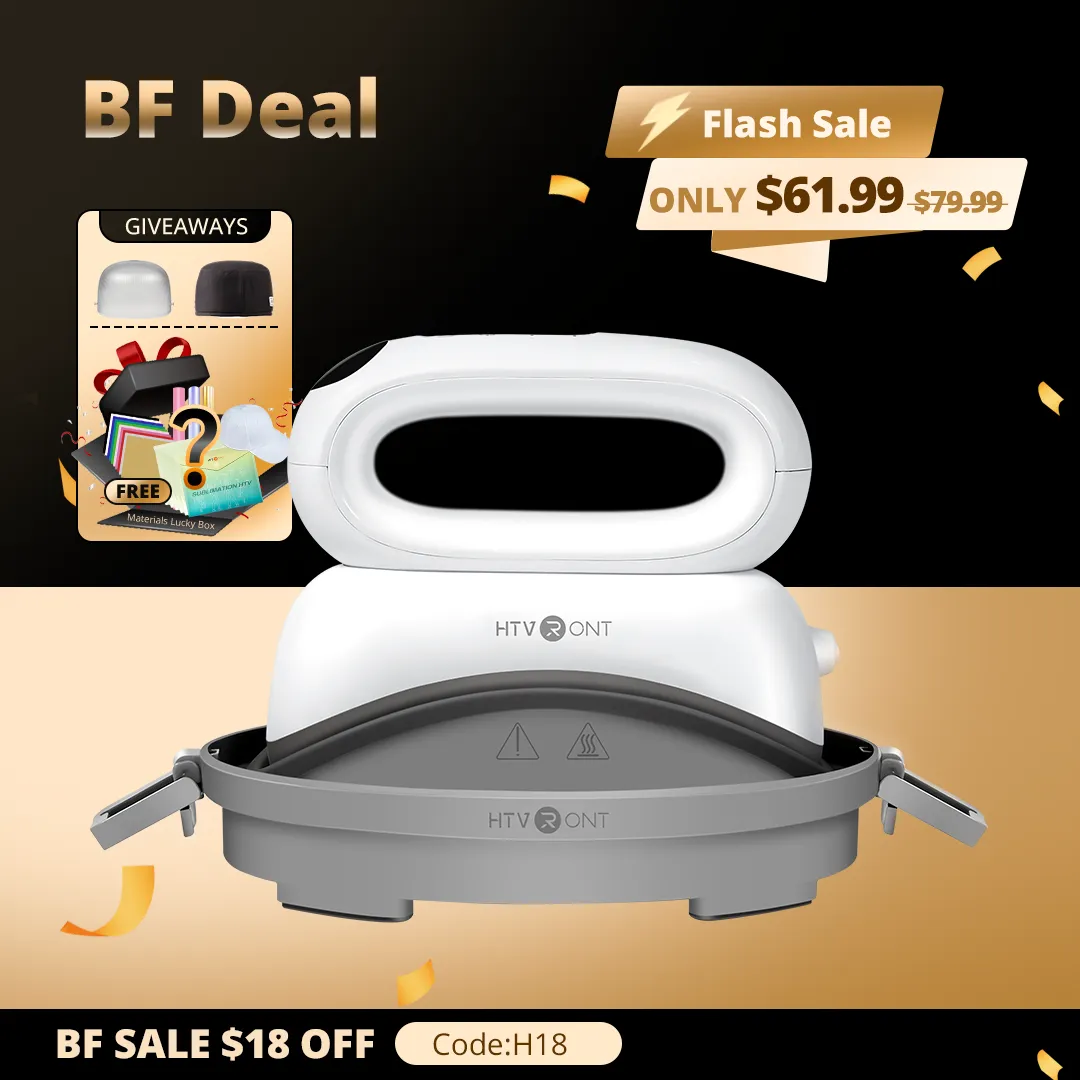 【BF Deals】HTVRONT Hat Heat Press Machine With Luckybox For Free,for trucker hat&cap