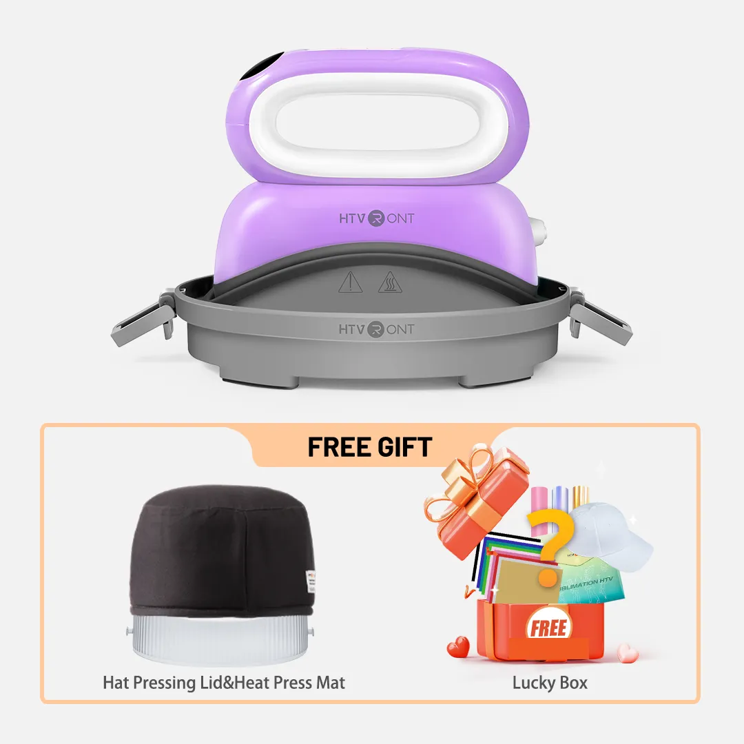 【BF Deals】HTVRONT Hat Heat Press Machine With Luckybox For Free,for trucker hat&cap