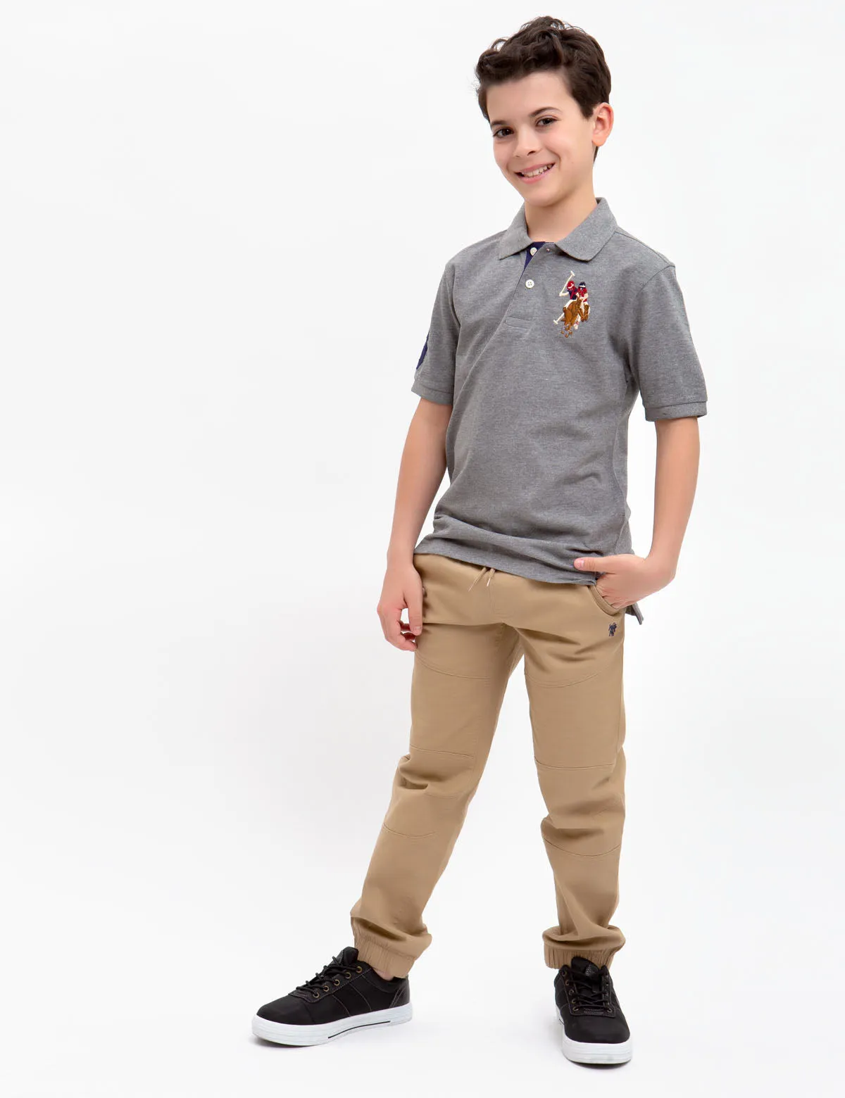 Boys Multi-Color Big Logo Polo Shirt