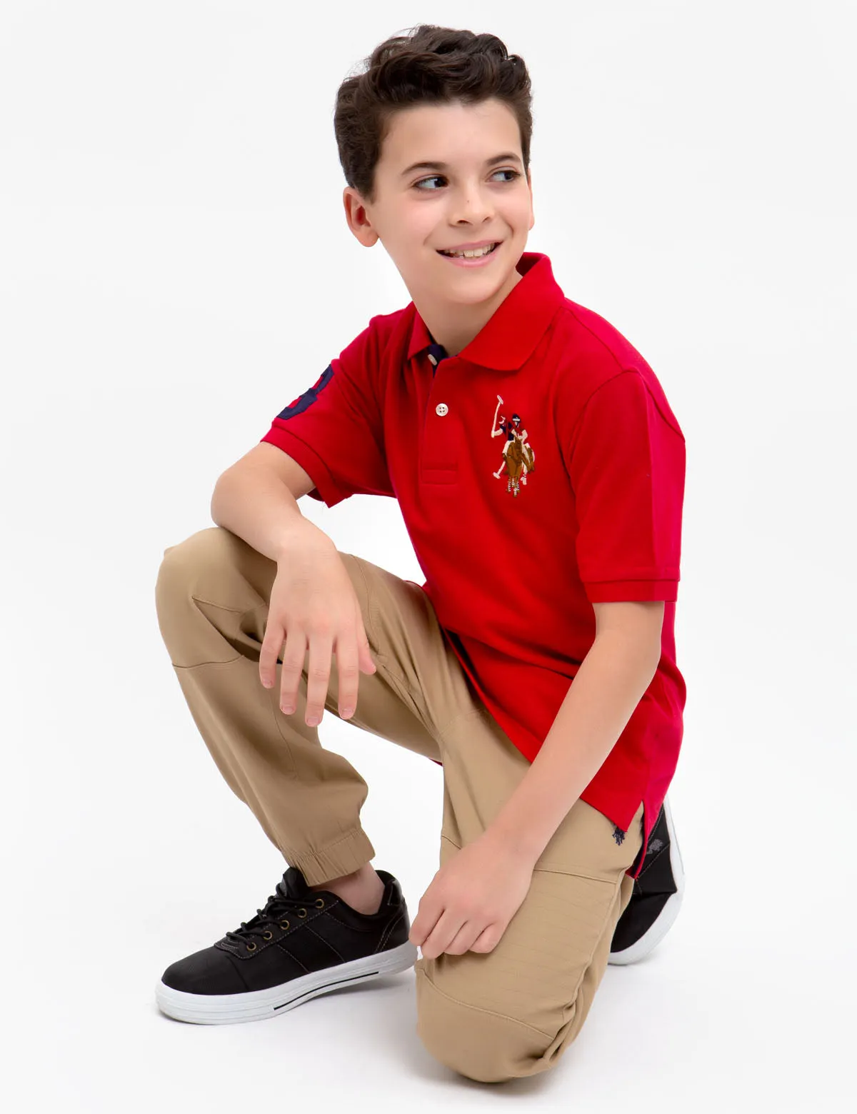 Boys Multi-Color Big Logo Polo Shirt