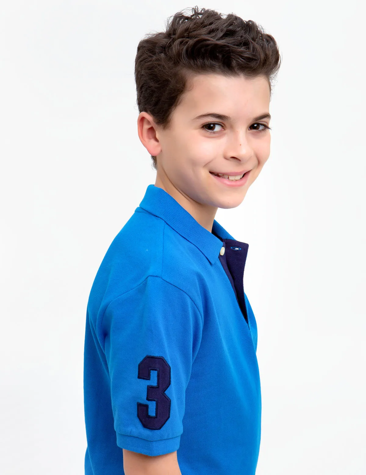 Boys Multi-Color Big Logo Polo Shirt