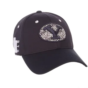 BYU Cougars Zephyr Dark Navy "Rambler" Structured Stretch Fit Hat Cap (M/L)