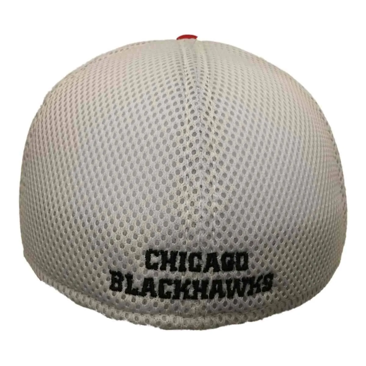 Chicago Blackhawks Fanatics Black Red "Iconic" Mesh Stretch Fit Hat Cap (M/L)