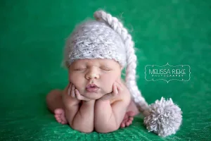 Cream Fur Pixie Elf Newborn Hat