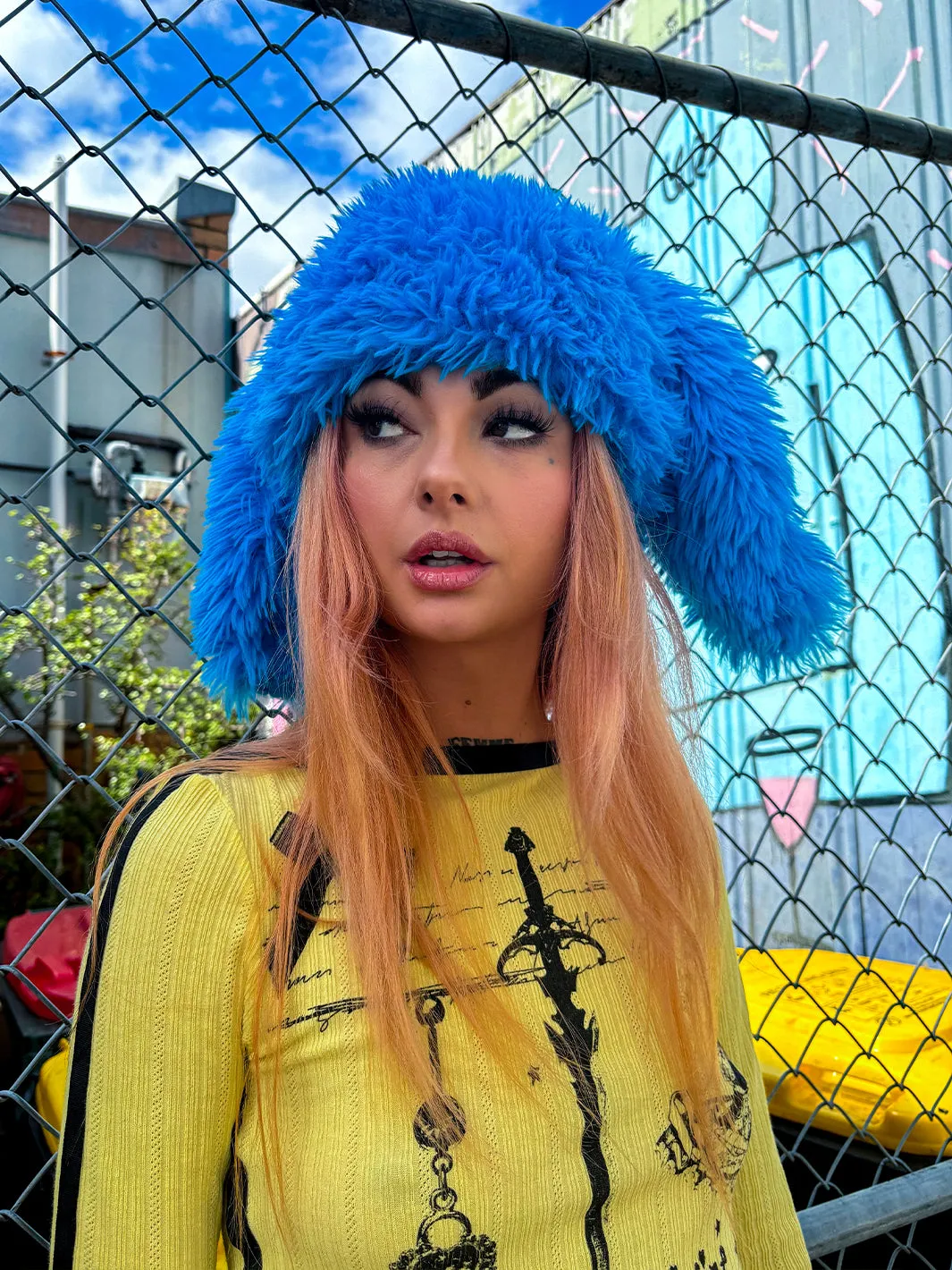 CREATURE FUZZY HAT - BLUE