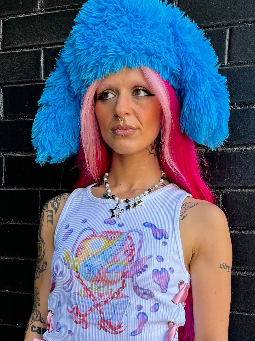 CREATURE FUZZY HAT - BLUE