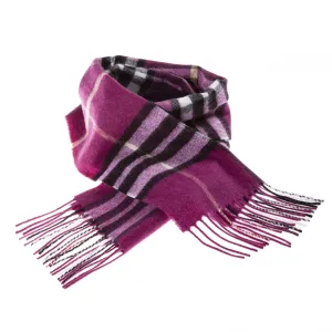 Edinburgh 100% Lambswool Scarf  Enlarged Off Ctr Scotty Thom Raspberry