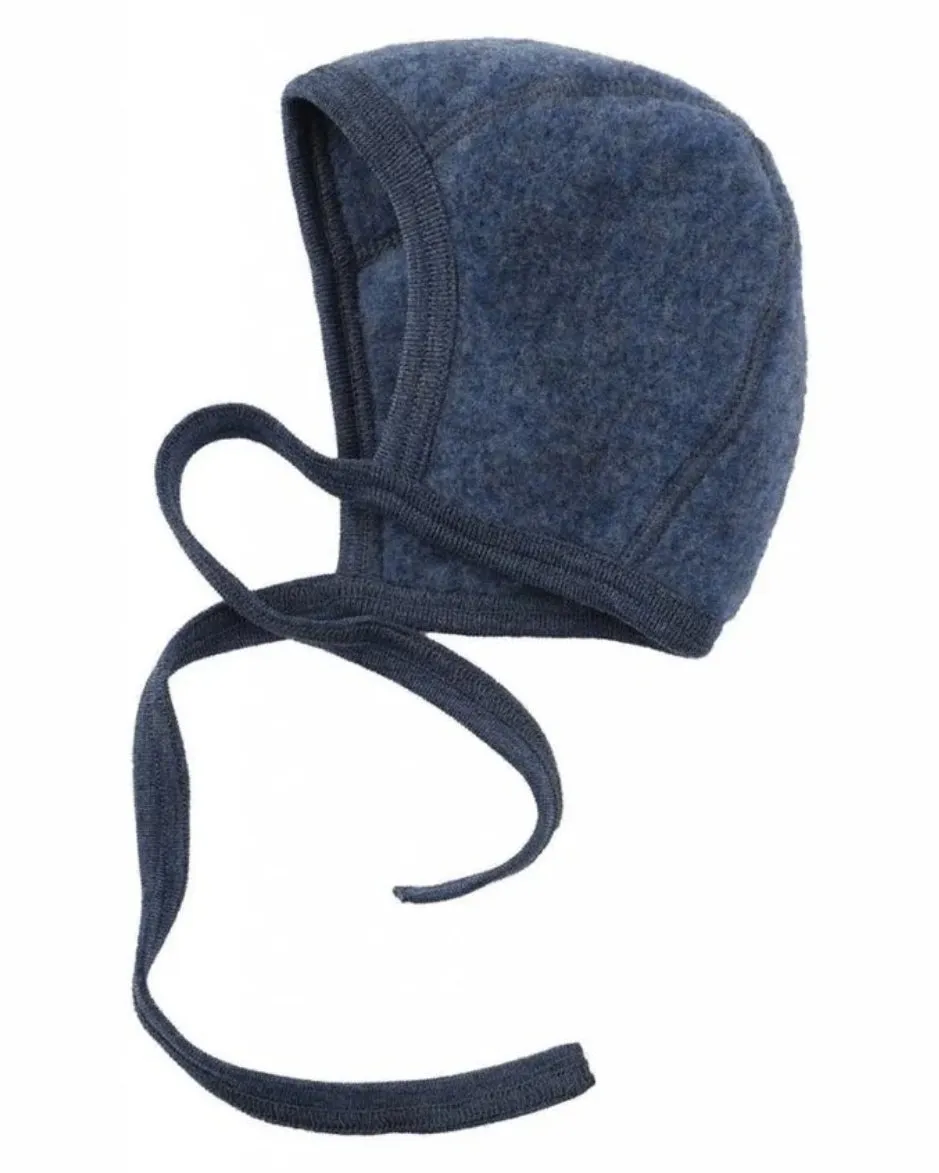 ENGEL - bonnet wool fleece - blue