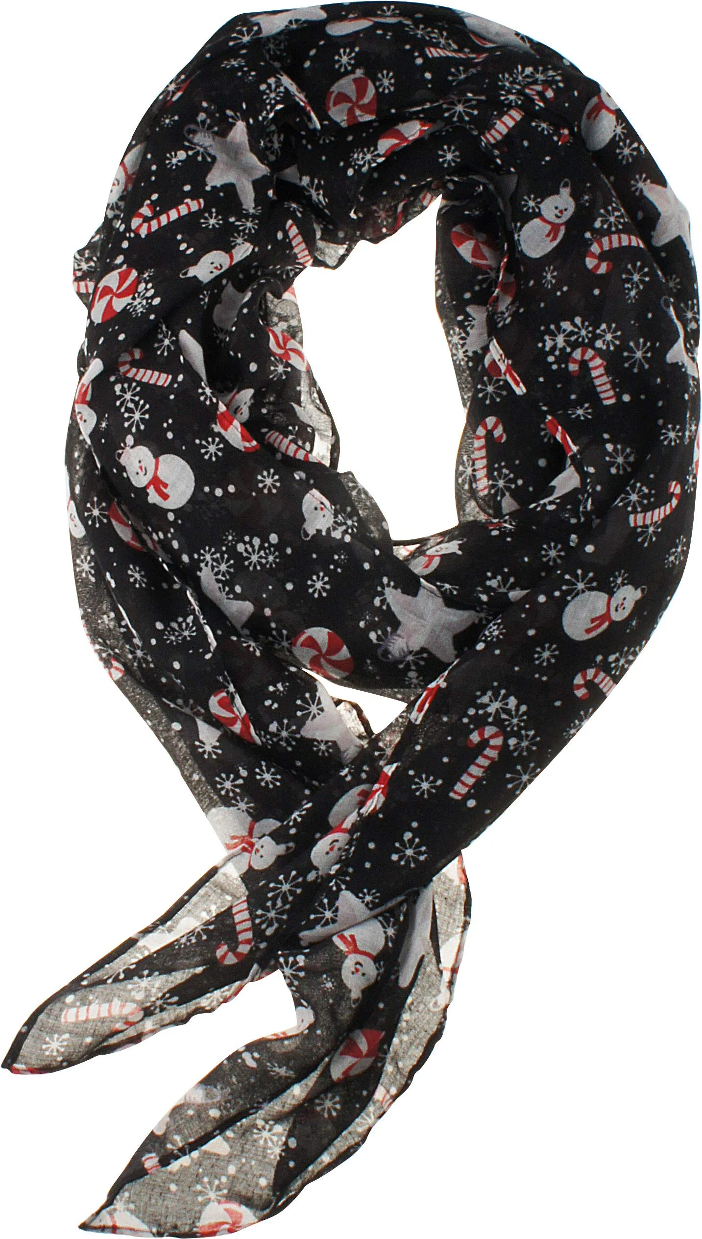 Fall Winter Soft Lightweight Sheer Infinity Christmas Scarf for Women