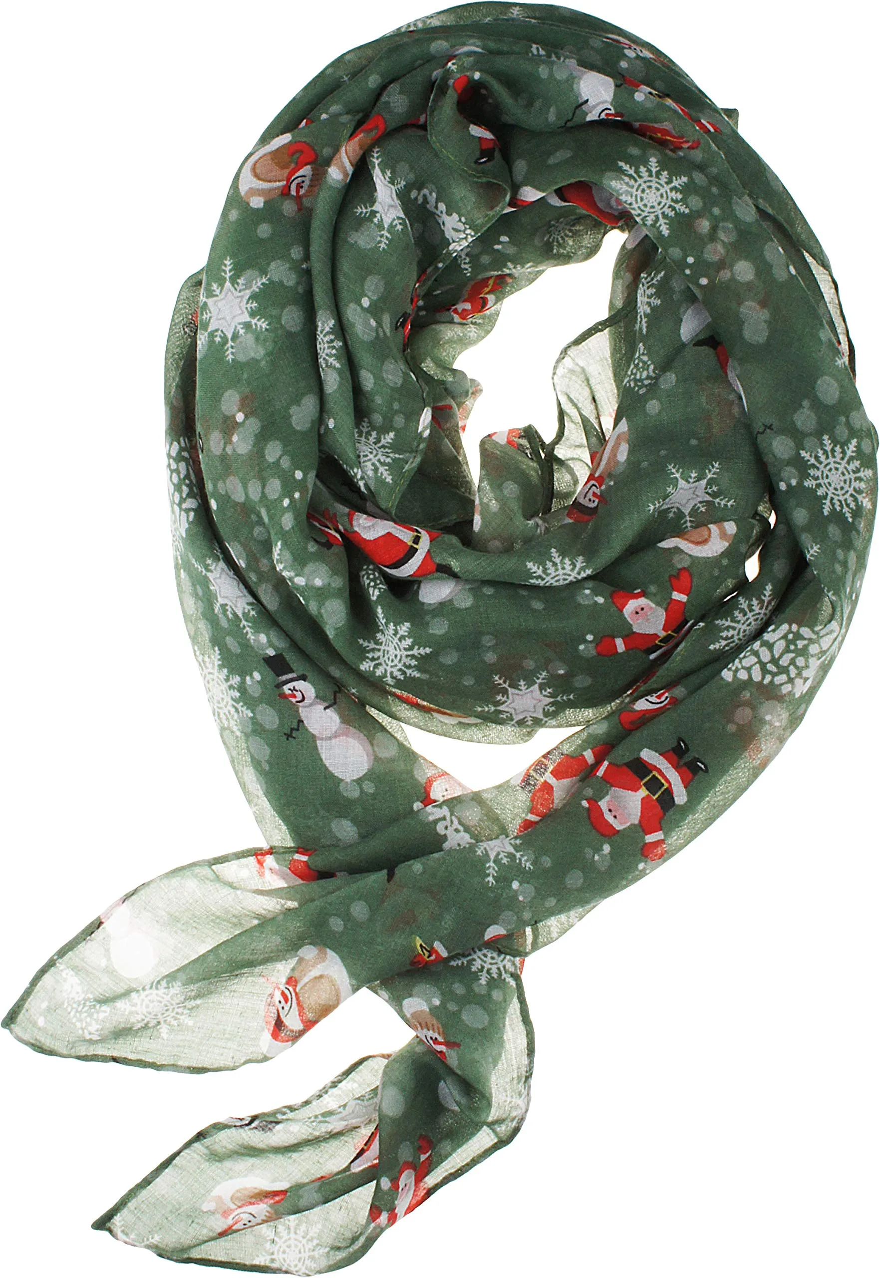 Fall Winter Soft Lightweight Sheer Infinity Christmas Scarf for Women