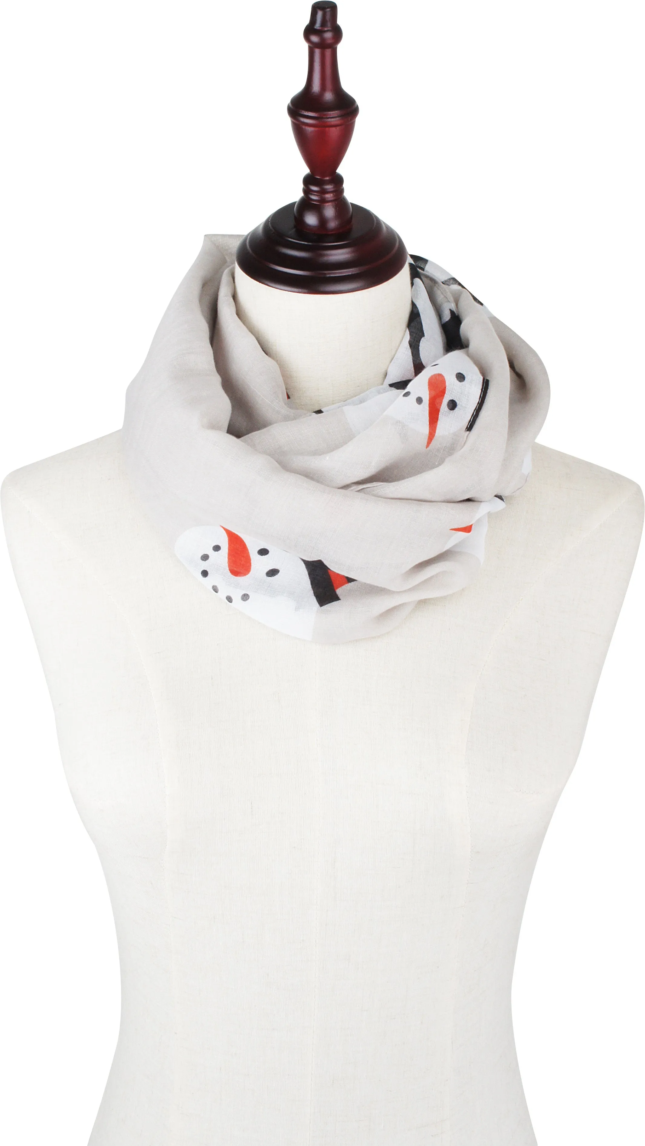 Fall Winter Soft Lightweight Sheer Infinity Christmas Scarf for Women