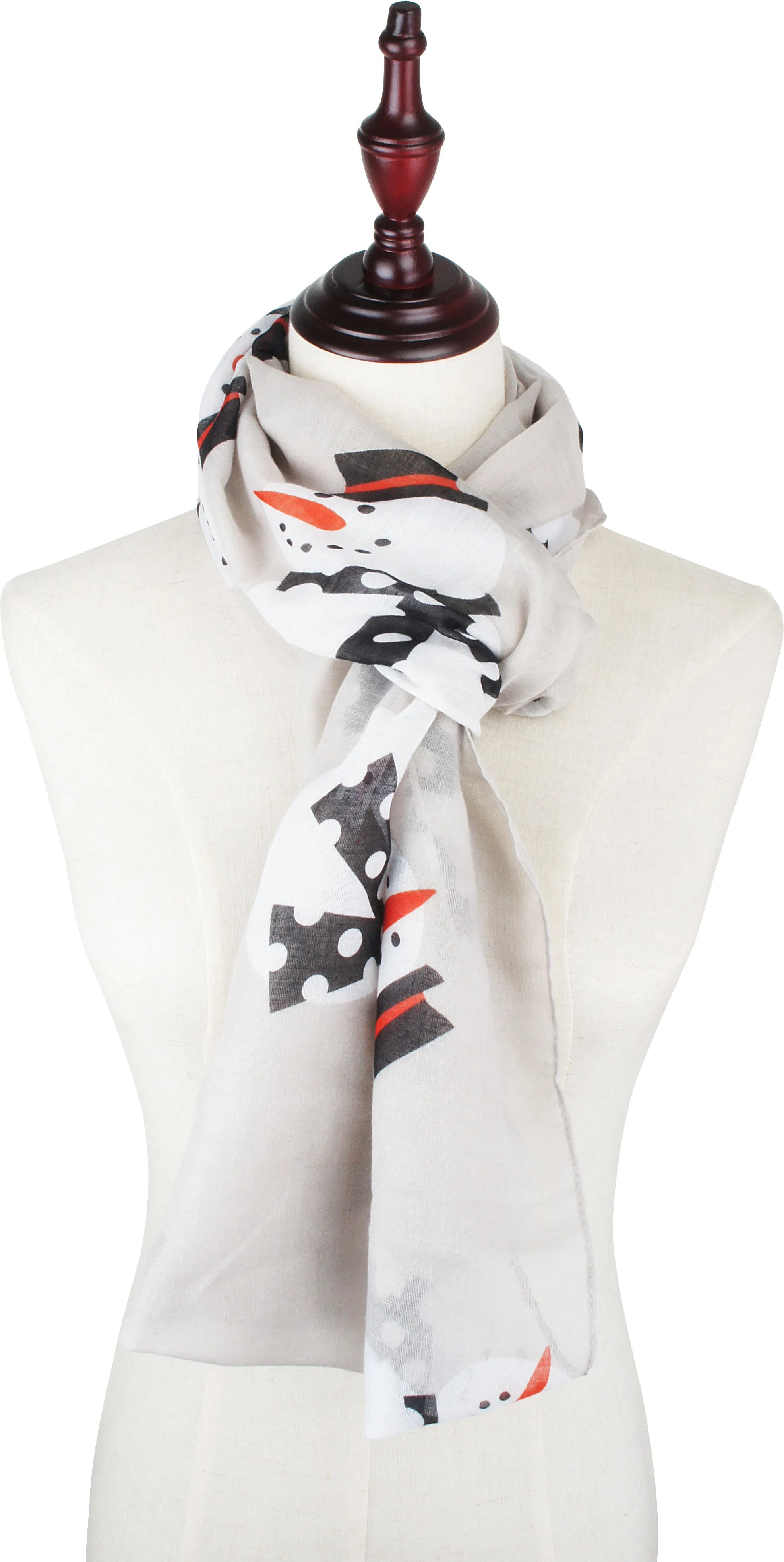 Fall Winter Soft Lightweight Sheer Infinity Christmas Scarf for Women