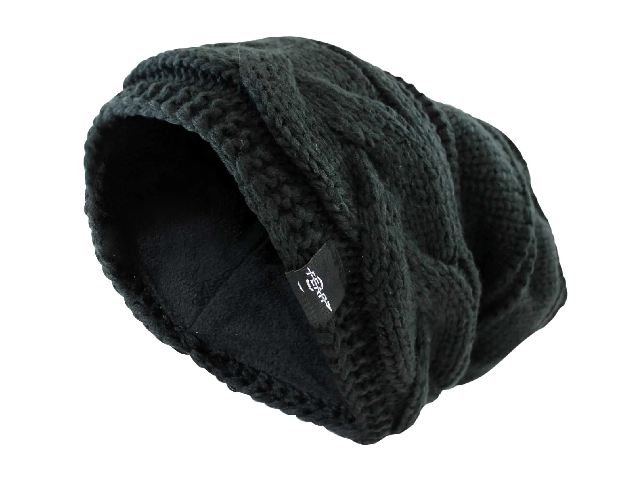 Fear0 NJ Warmest Fleece Lined Slouch Baggy Women Beanie Hat