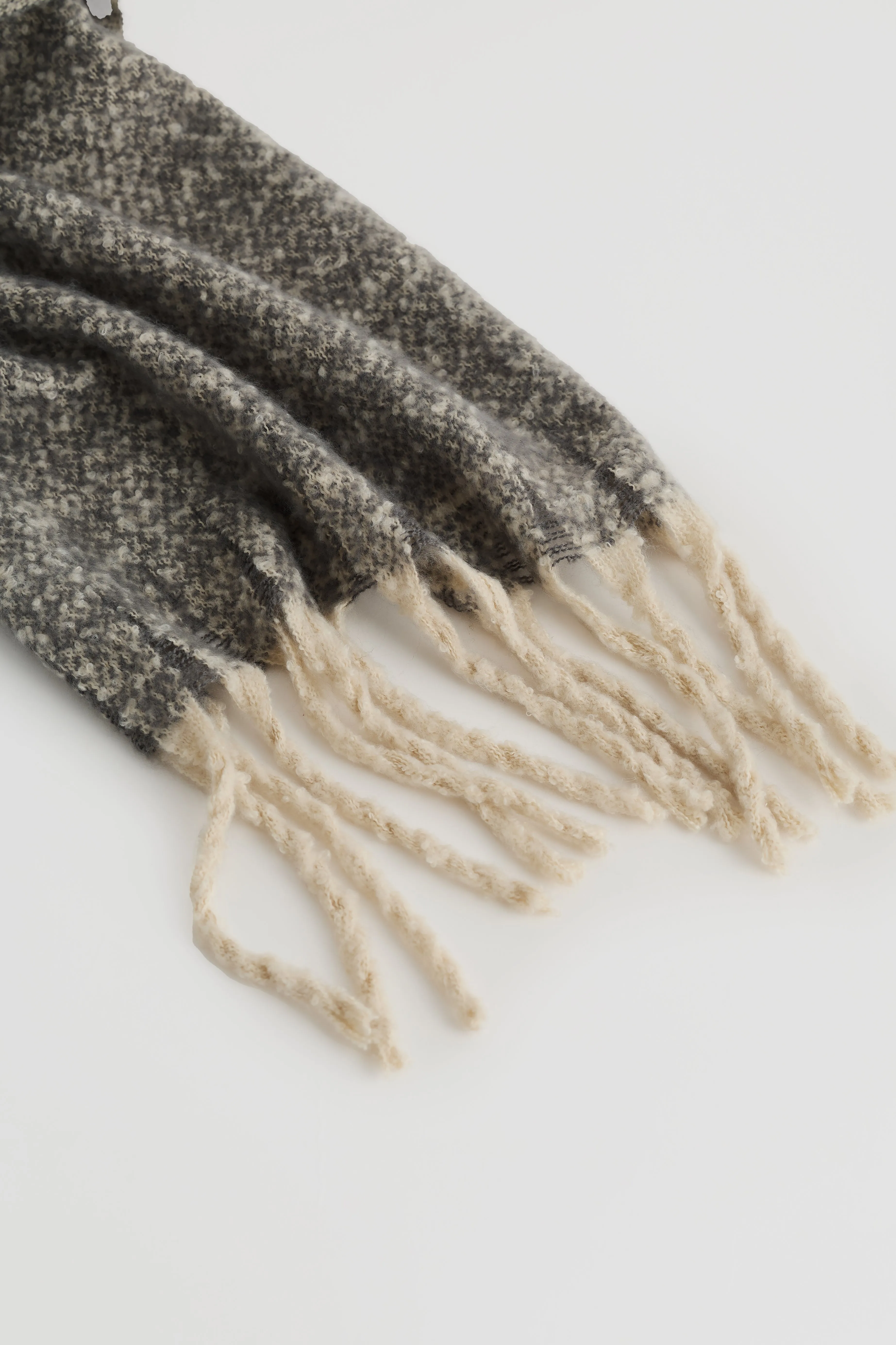 Fluffy Winter Scarf - Grey Marl