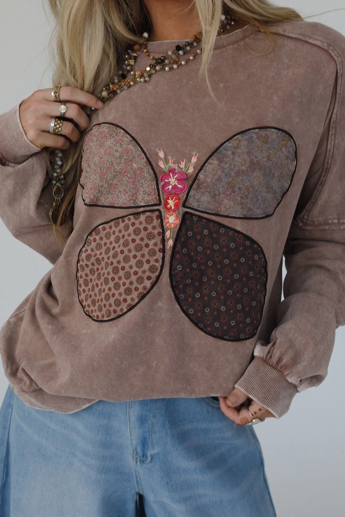 Flutterby Pullover Top - Mocha