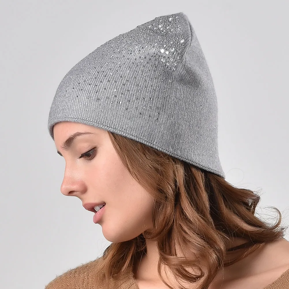 FURTALK Women  Winter Slouchy Beanie Hat with Sequin Drop Shipping B003