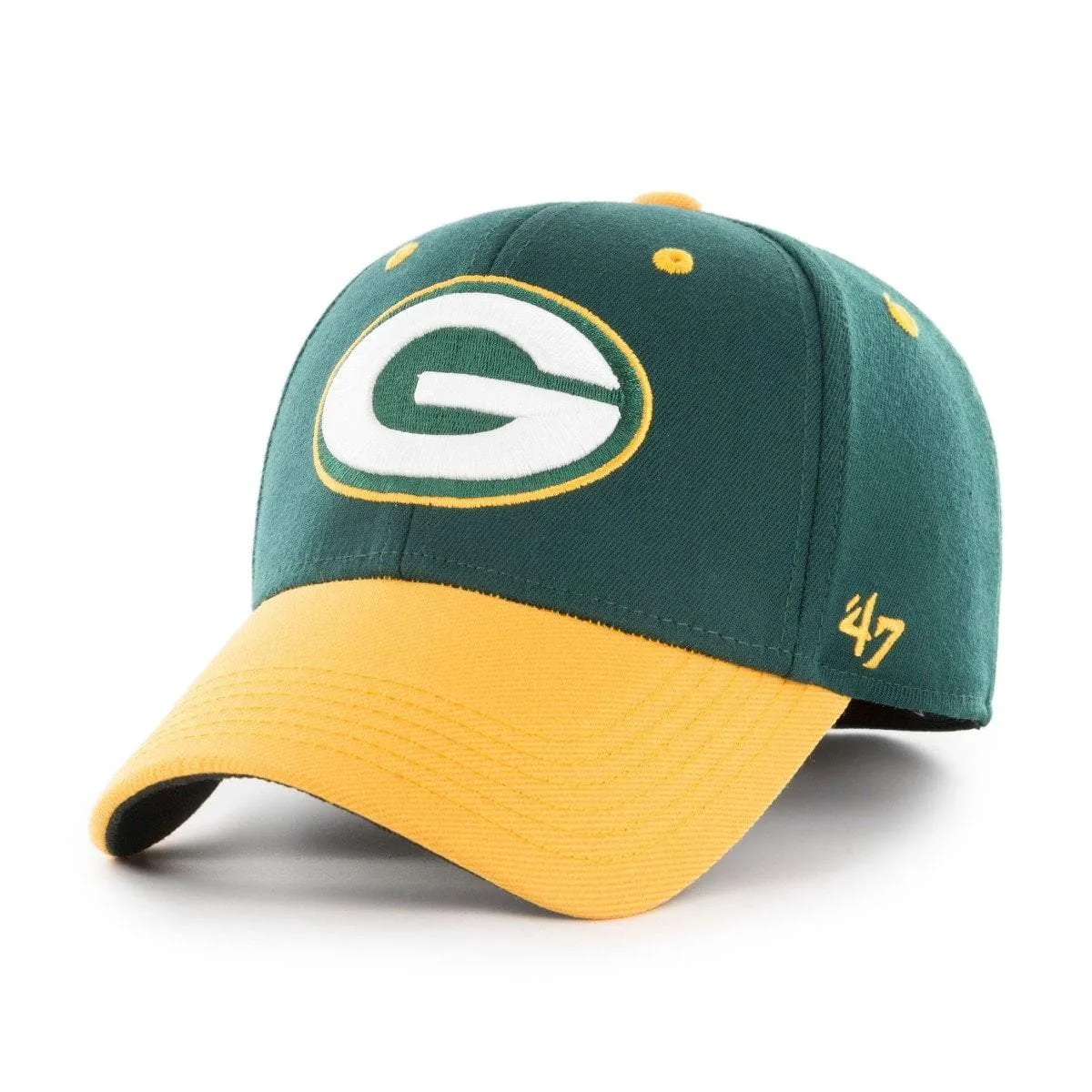 Green Bay Packers 47 Brand Two-Tone Contender Stretch Fit Hat Cap