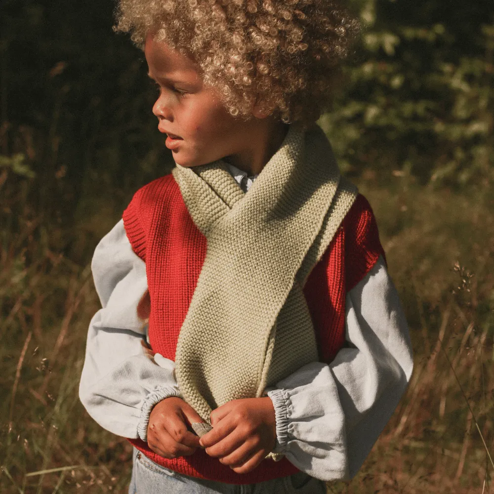 Hvid - Ivo Kids Scarf - 100% Merino wool