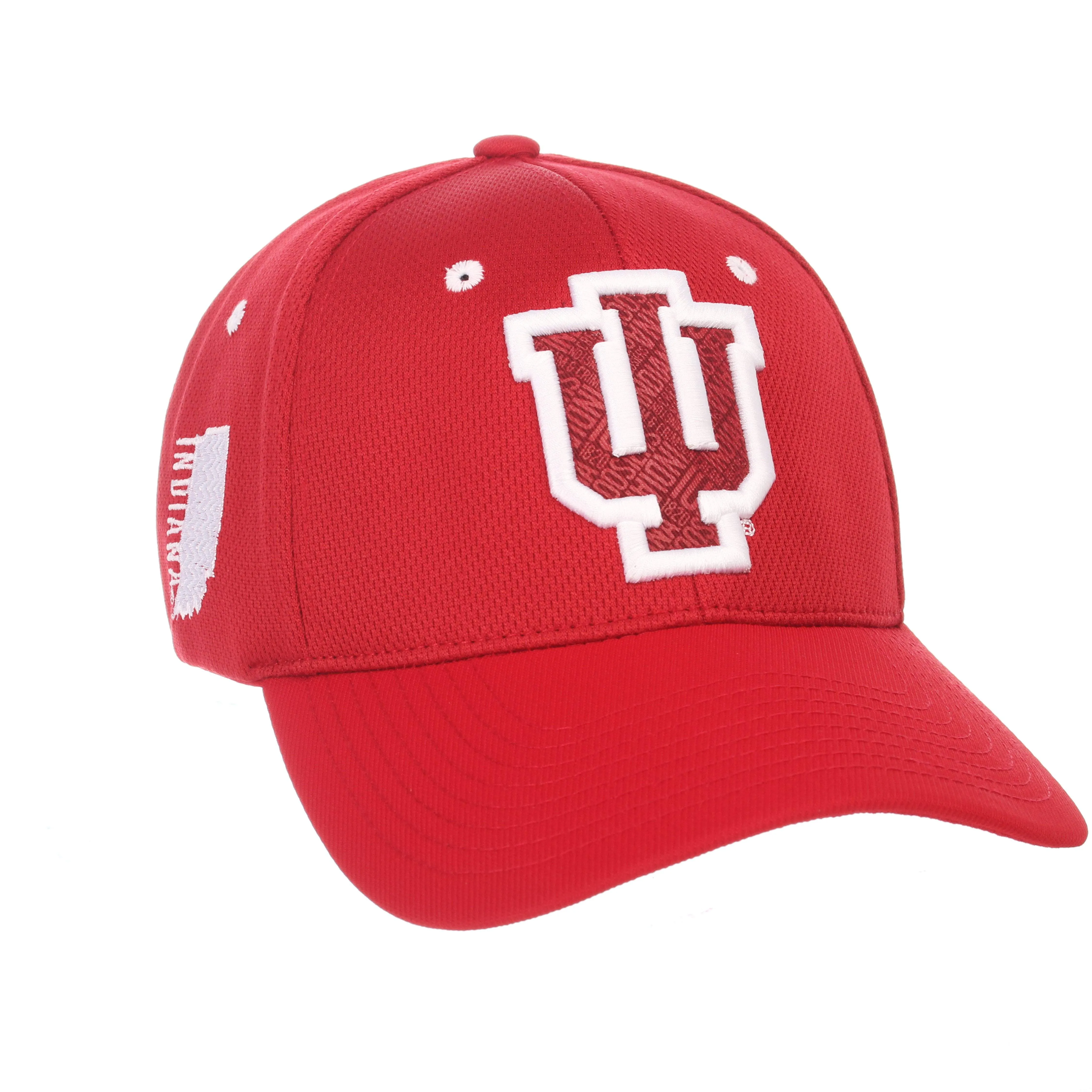 Indiana Hoosiers Zephyr Dark Red "Rambler" Structured Stretch Fit Hat Cap (M/L)