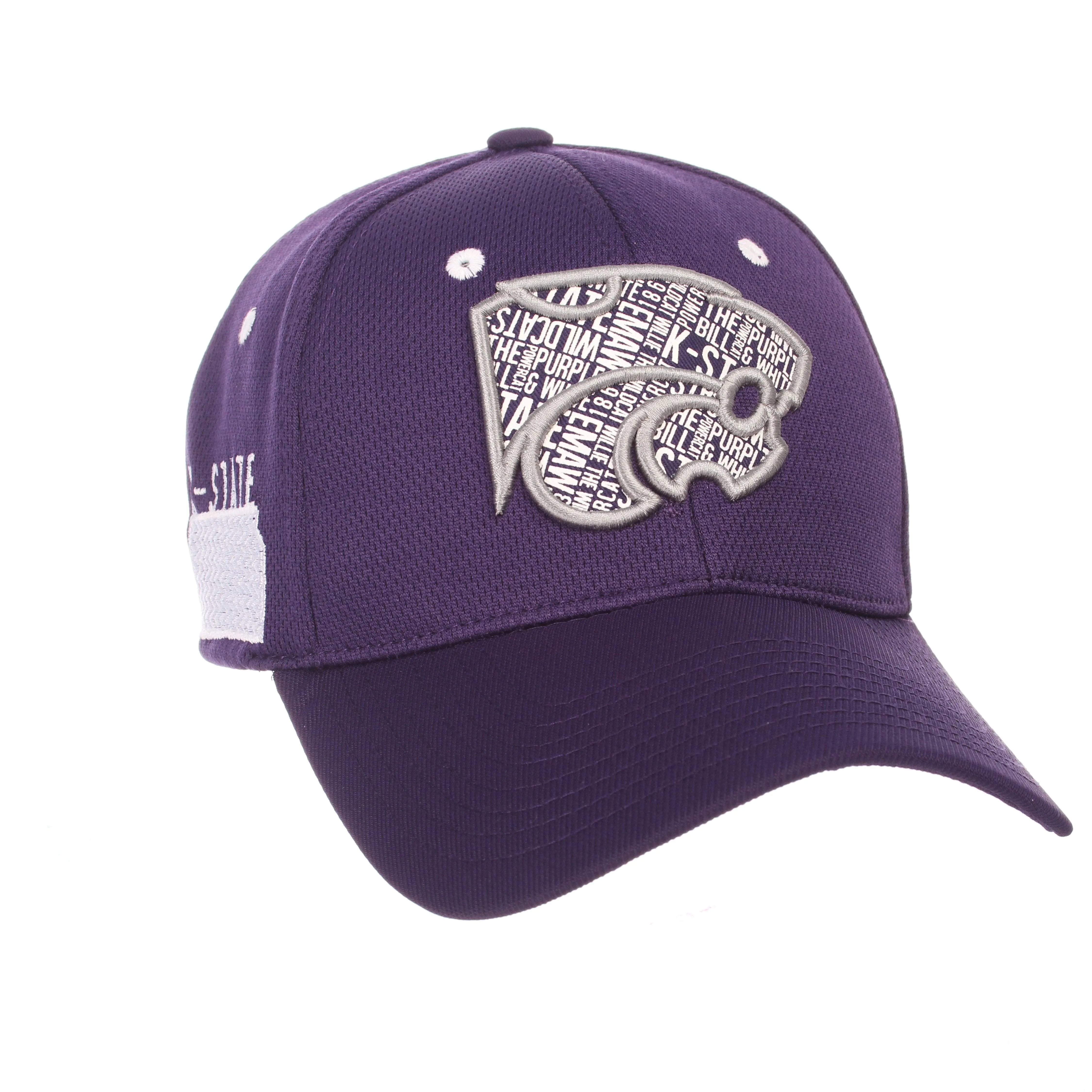 Kansas State Wildcats Zephyr Purple "Rambler" Stretch Fit Hat Cap (M/L)