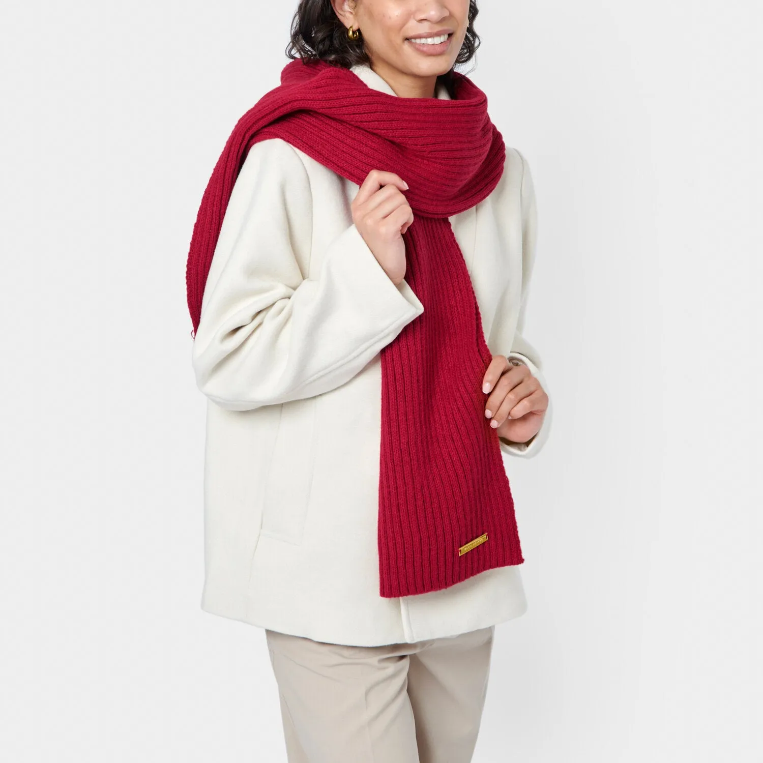 Katie Loxton 200cm Garnet Red Knitted Scarf