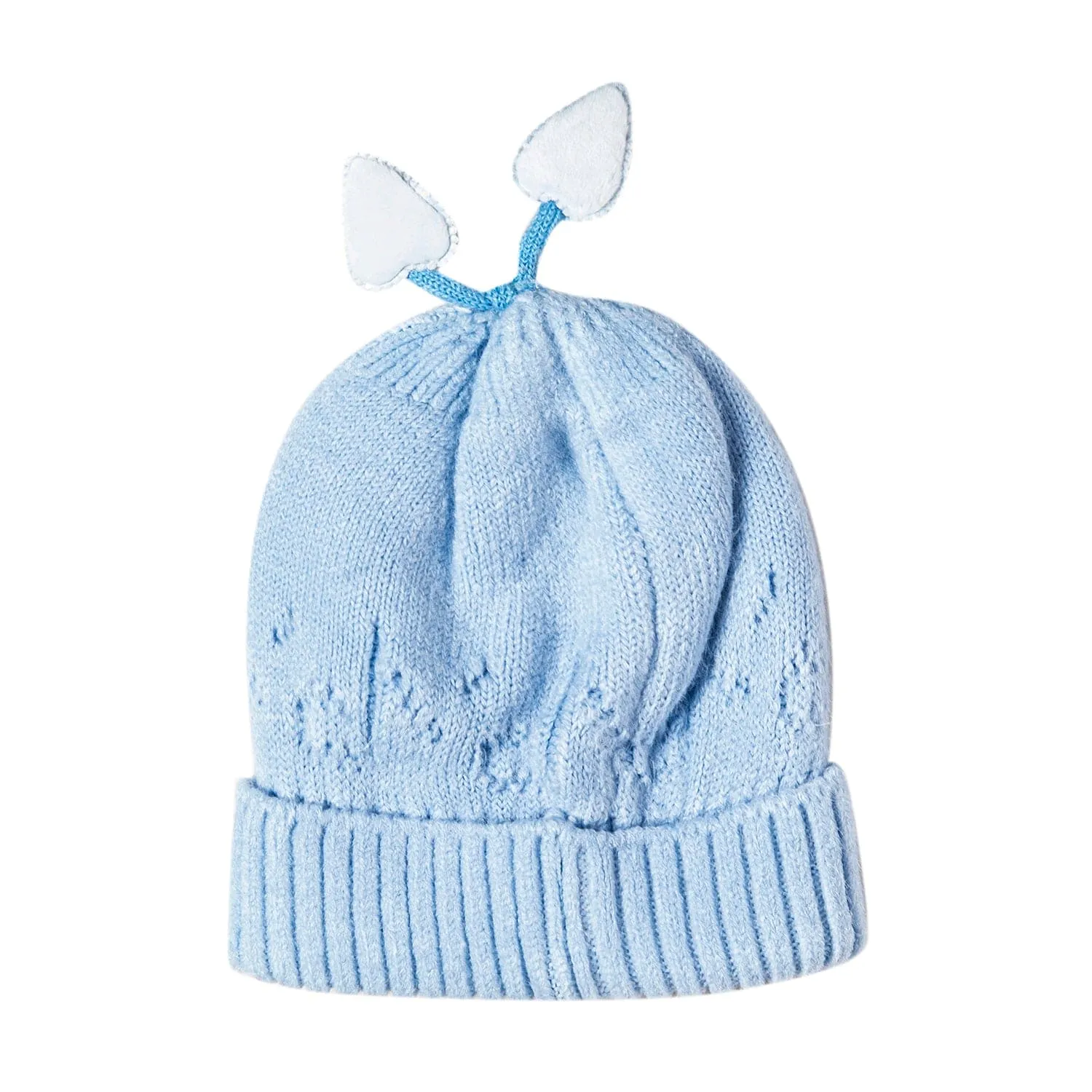 Knit Woollen Cap Winter Beanie Cloud Blue