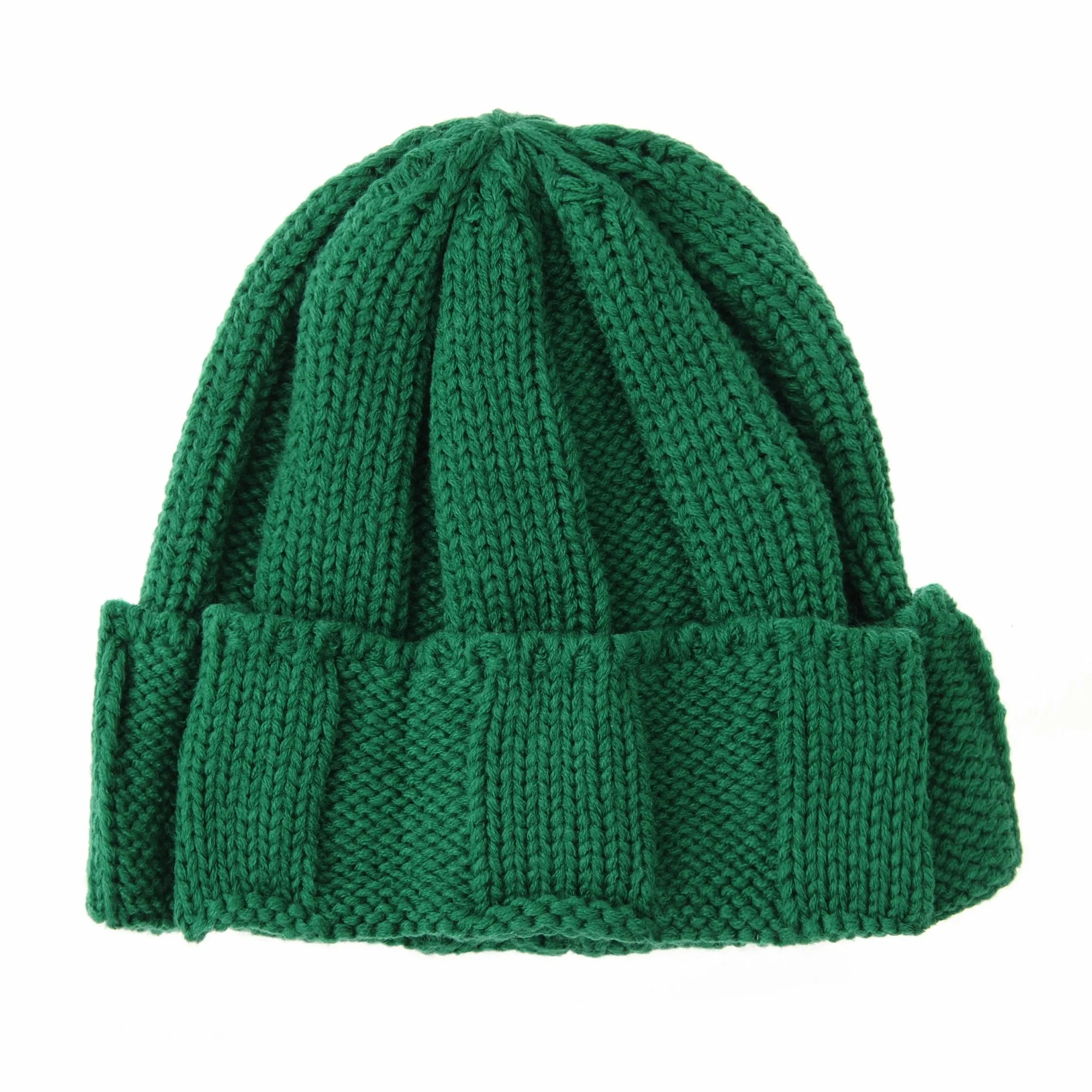 Knitted Ribbed Beanie Hat Basic Plain Solid Watch Cap