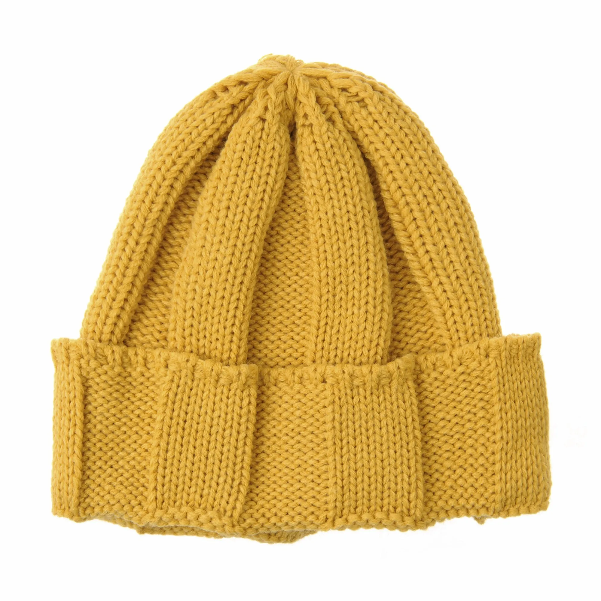 Knitted Ribbed Beanie Hat Basic Plain Solid Watch Cap