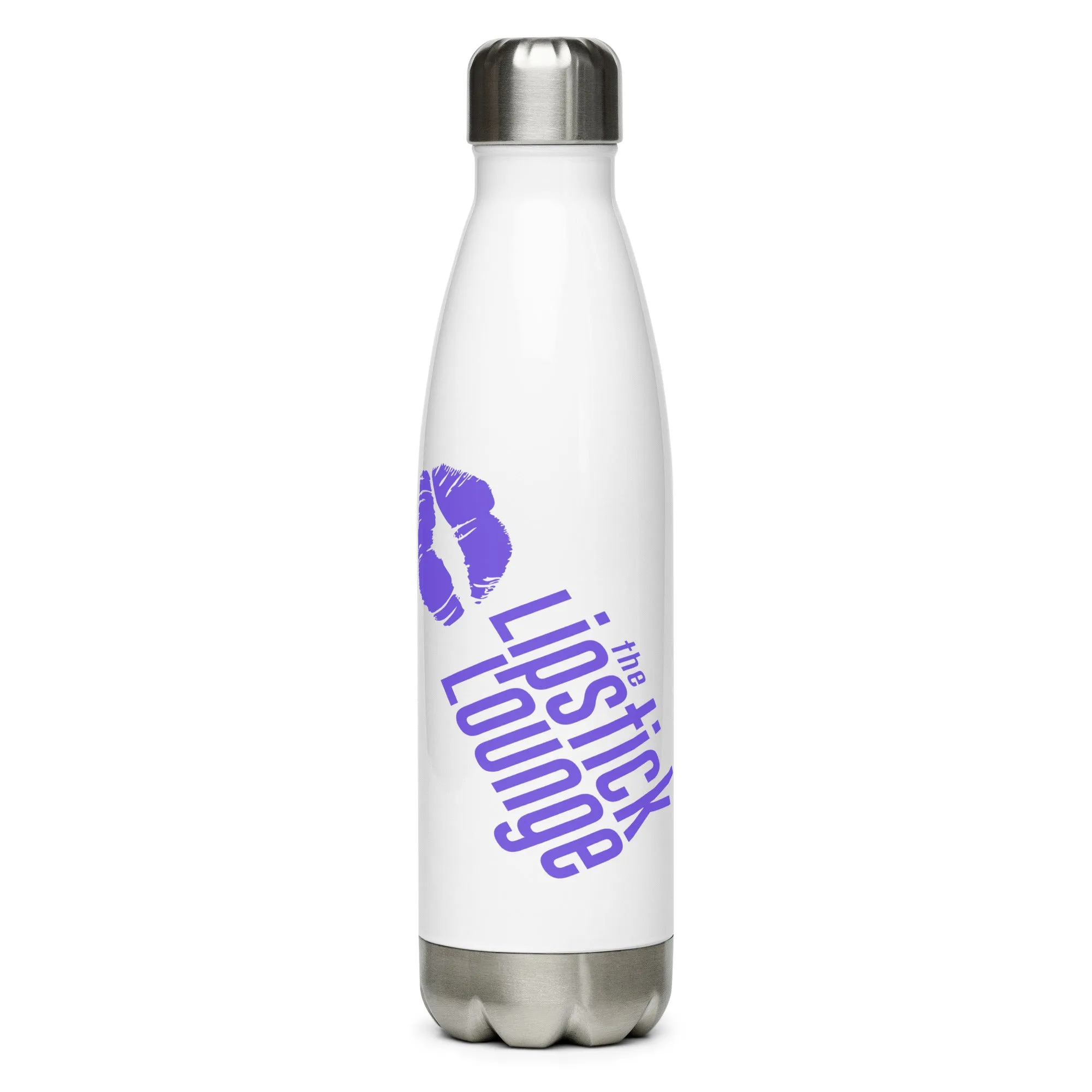 Lipstick Lounge Purple Logo Stainless Steel Water Bottle