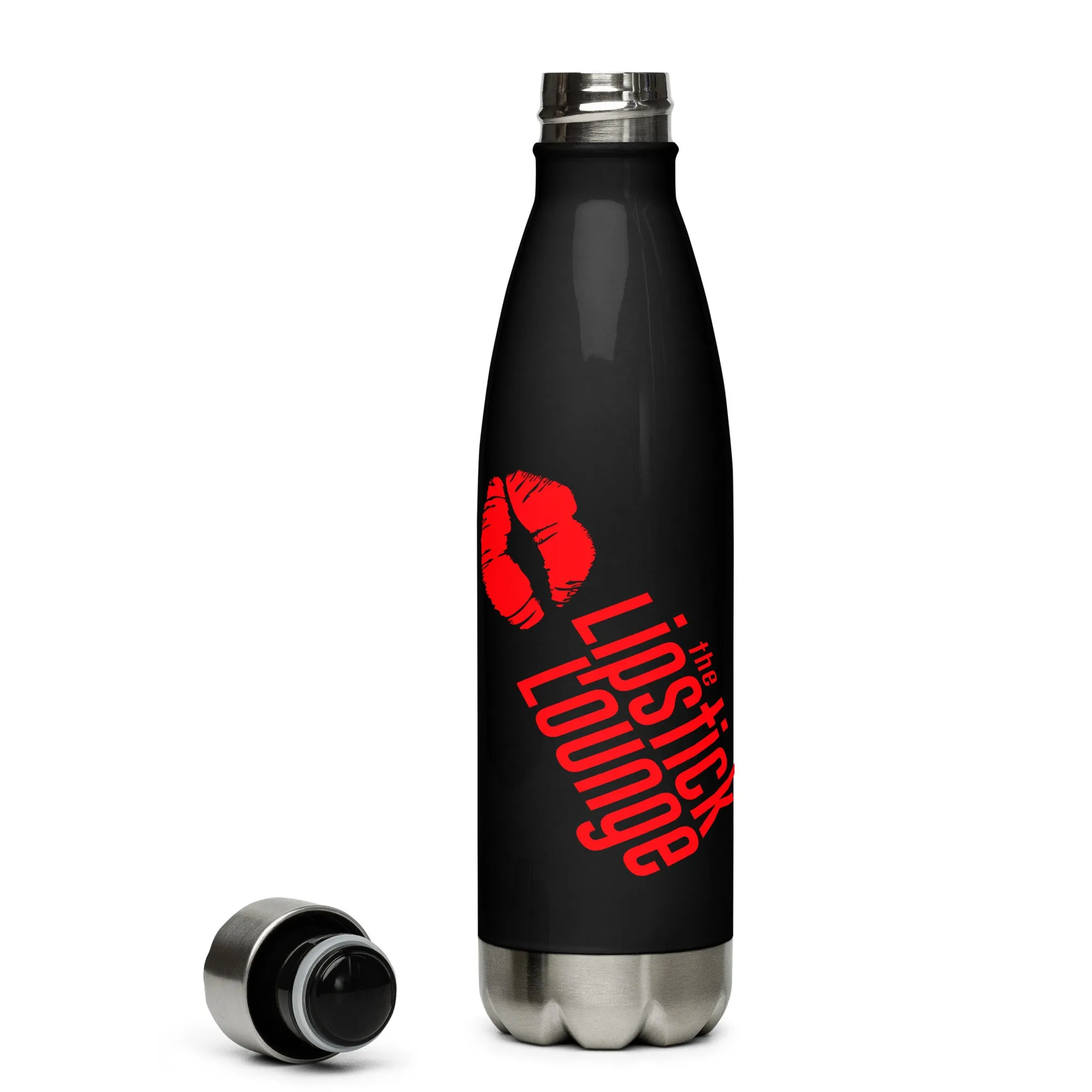 Lipstick Lounge Red Logo Stainless Steel Water Bottle