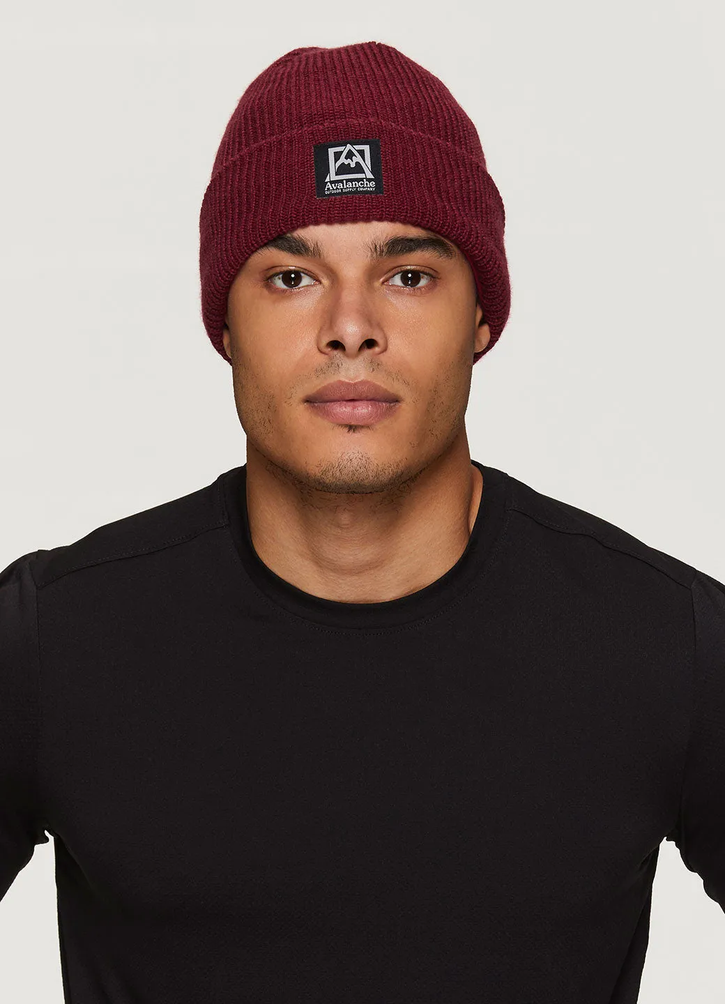 Logo Rib Knit Cuffed Beanie