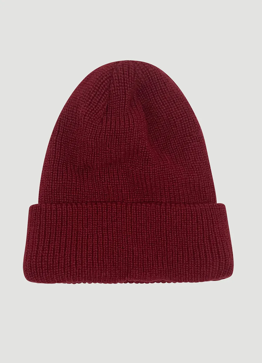 Logo Rib Knit Cuffed Beanie