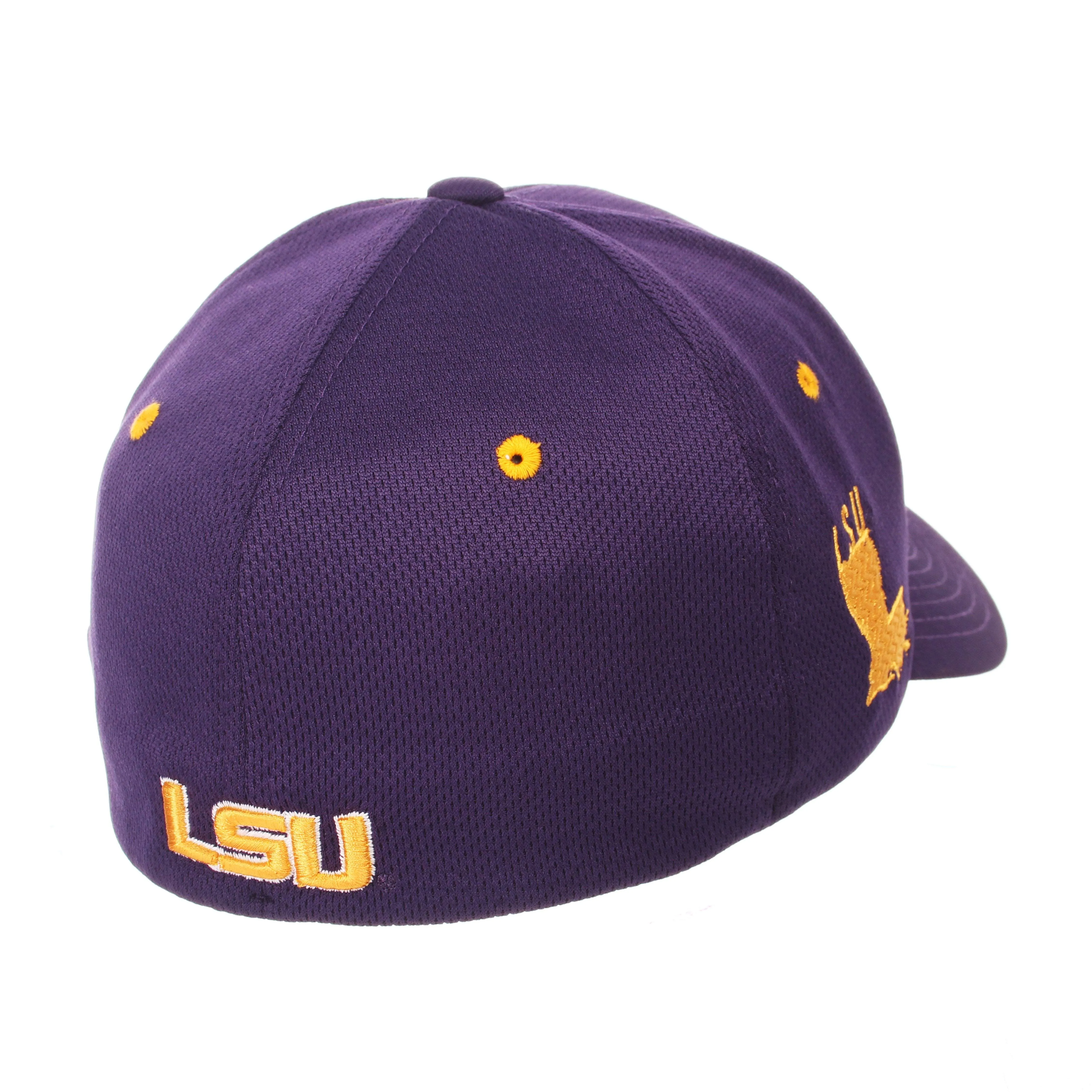 LSU Tigers Zephyr Dark Purple "Rambler" Structured Stretch Fit Hat Cap (M/L)