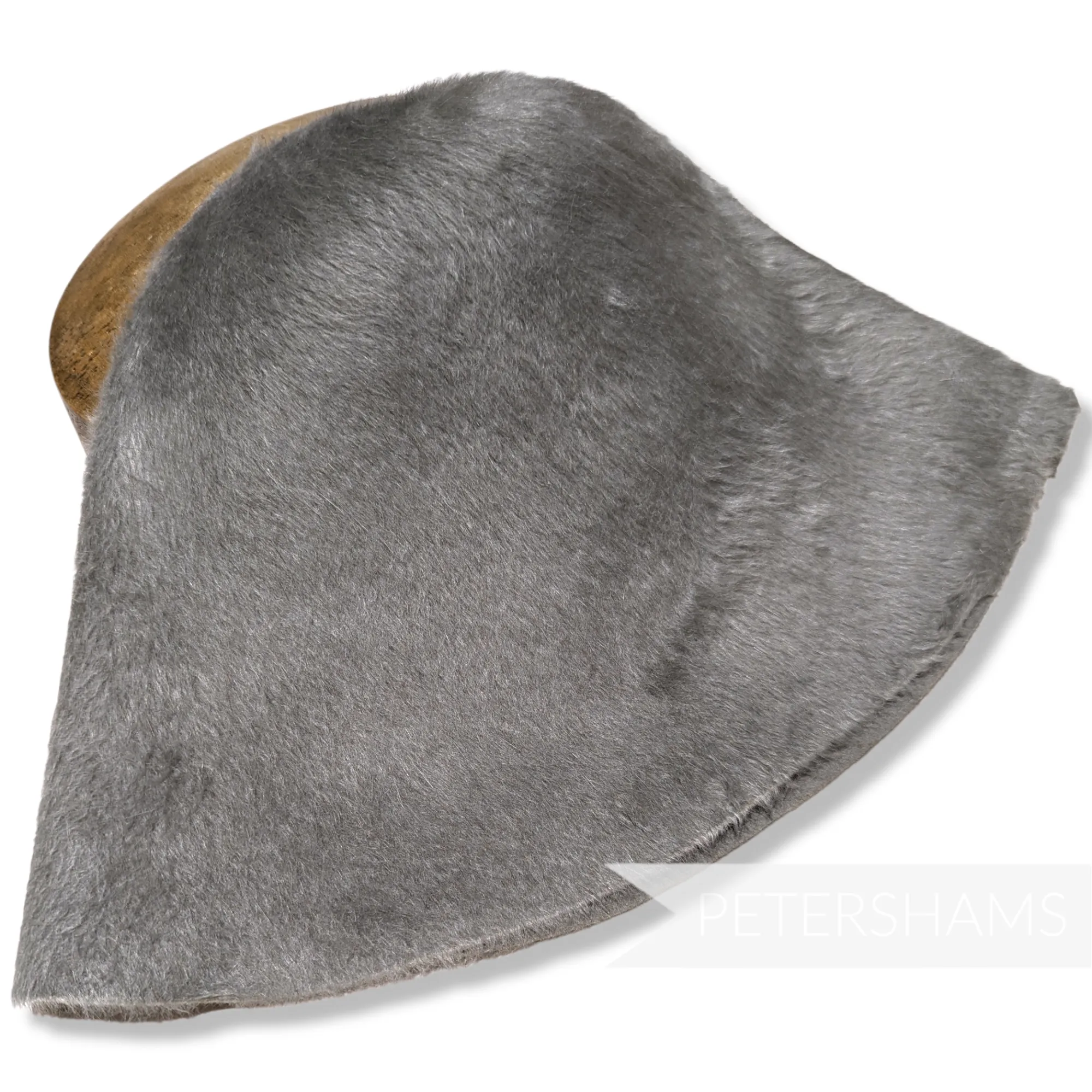 Melusine Vintage Fur Felt Cone Hood Hat Body - Greys & Greens