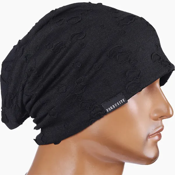 Men Distressed Slouchy Beanie Hats B401