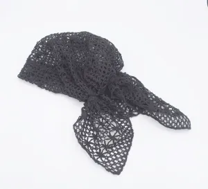 mesh lace knit hat