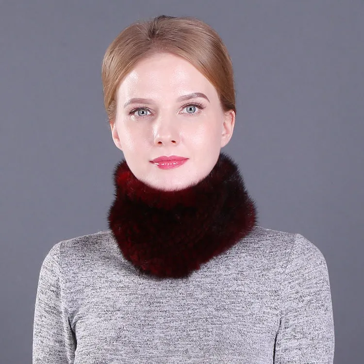 Mink fur empty top hat scarf scarf warm neck sleeve mink hairband neck sleeve dual-use female