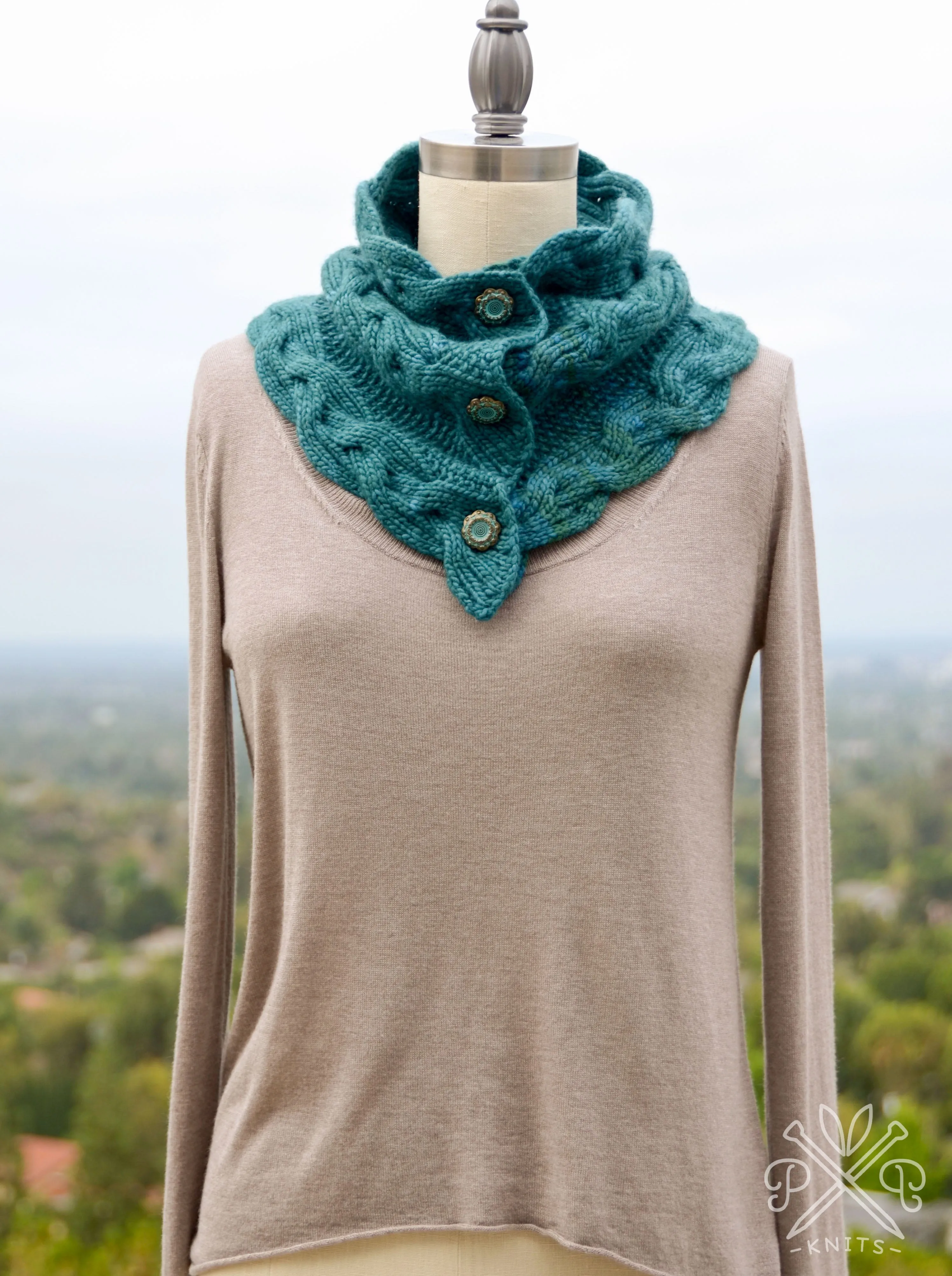 Monarch Cowl and Scarf PDF Knitting Pattern