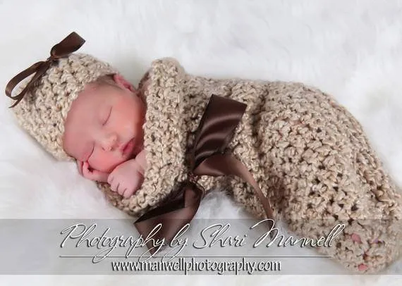 Newborn Rococco Hat And Cocoon Set