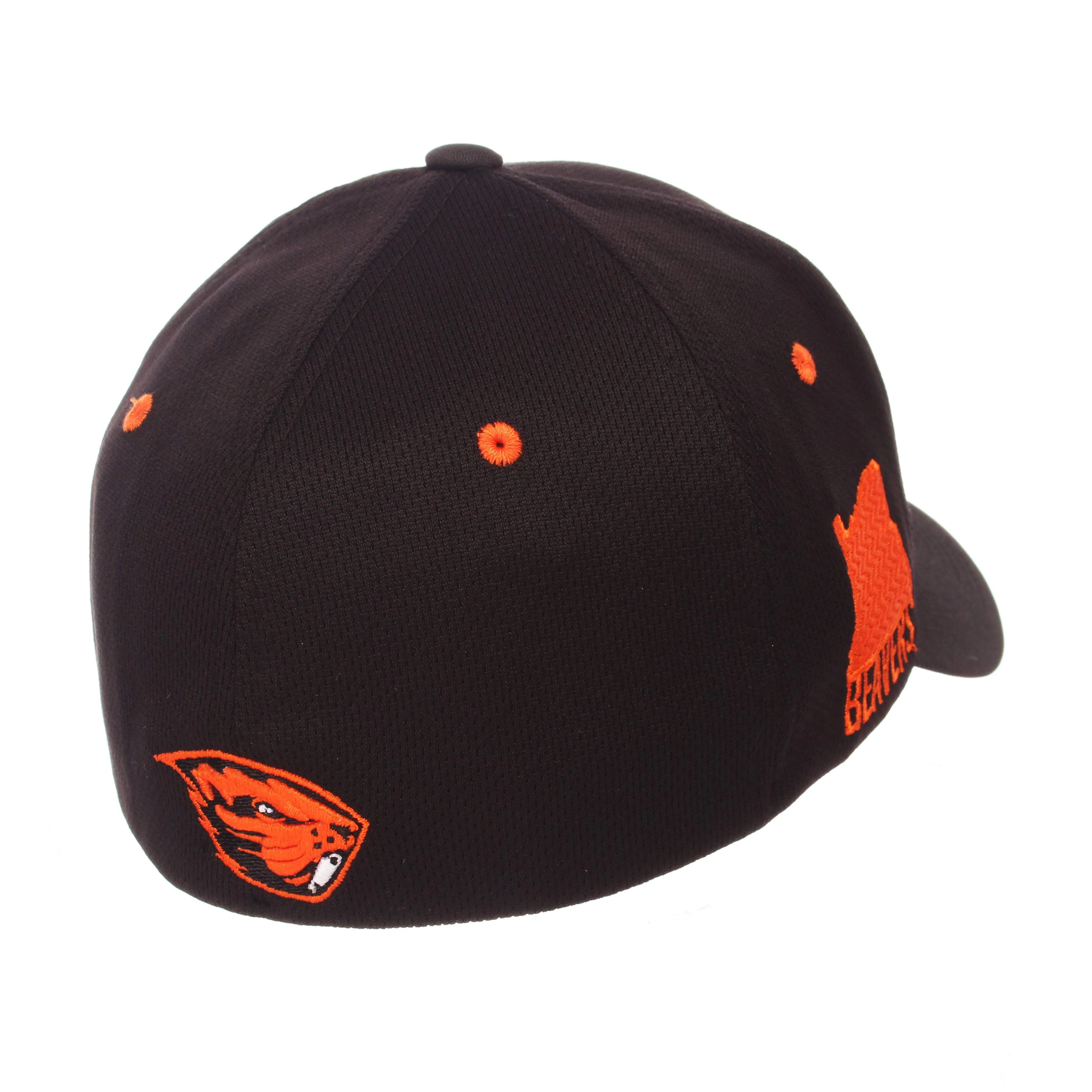 Oregon State Beavers Zephyr Black "Rambler" Structured Stretch Fit Hat Cap (M/L)