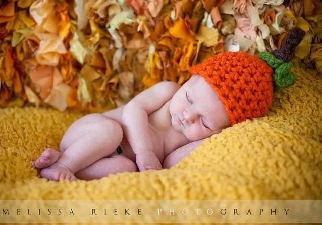 Pumpkin Orange Newborn Knot Hat