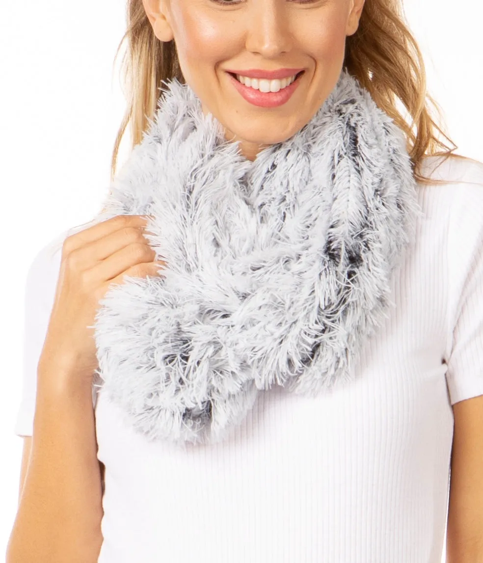 Sakkas Abhy Soft Fall Winter Furry Infinity Wrap Scarf