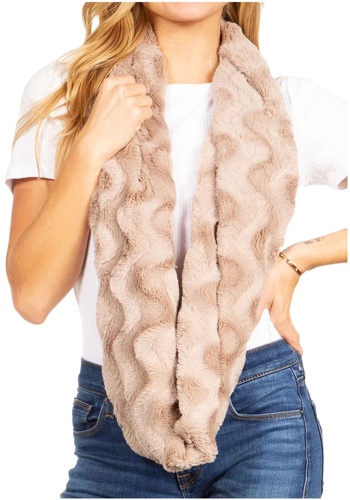 Sakkas Abhy Soft Fall Winter Furry Infinity Wrap Scarf