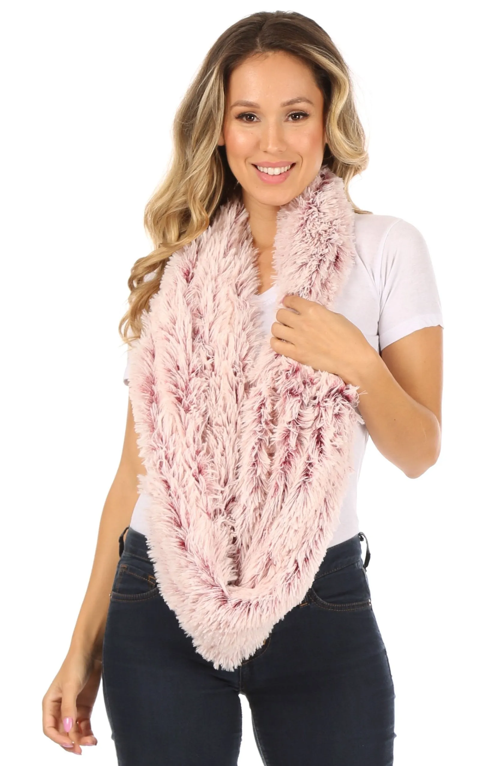 Sakkas Abhy Soft Fall Winter Furry Infinity Wrap Scarf